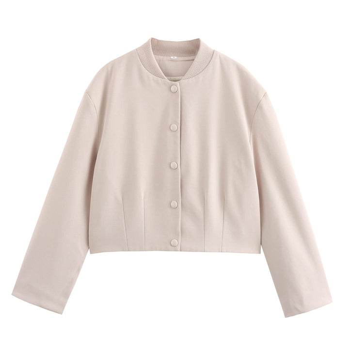 Damer mode Cropped-jacka med knapplås och elastisk halsringning Mirla-Eva Jonsson