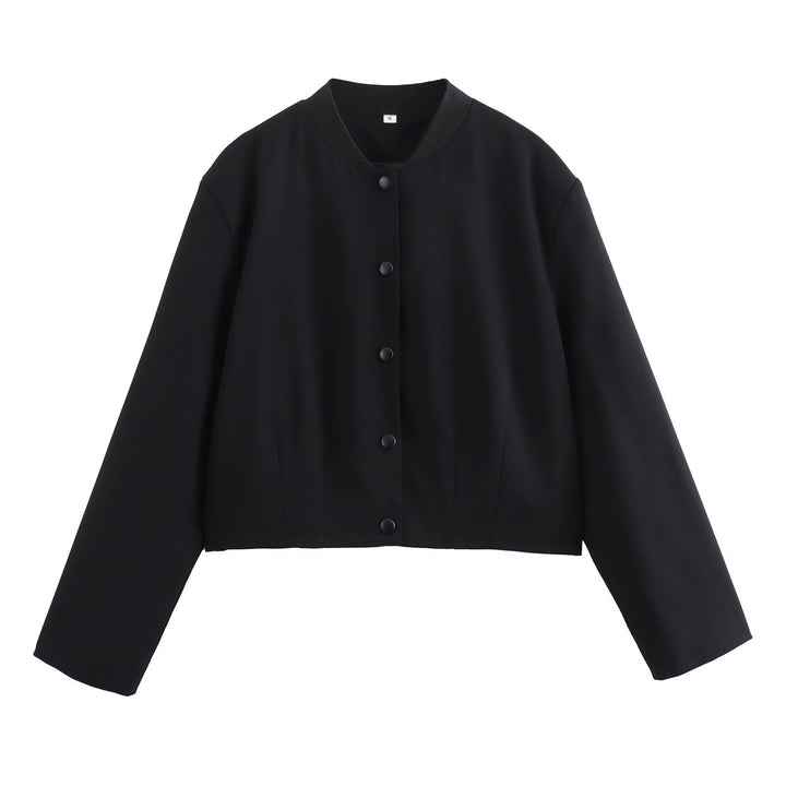 Damer mode Cropped-jacka med knapplås och elastisk halsringning Mirla-Eva Jonsson