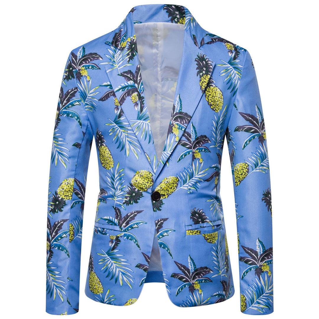 Damer mode blazer med exotisk ananasdesign och andningsbart tyg Mirla-Eva Jonsson