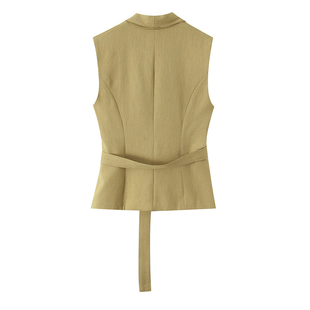 Damer mode blazer- och palazzo-byx-set med figursydd silhuett Mirla-Eva Jonsson