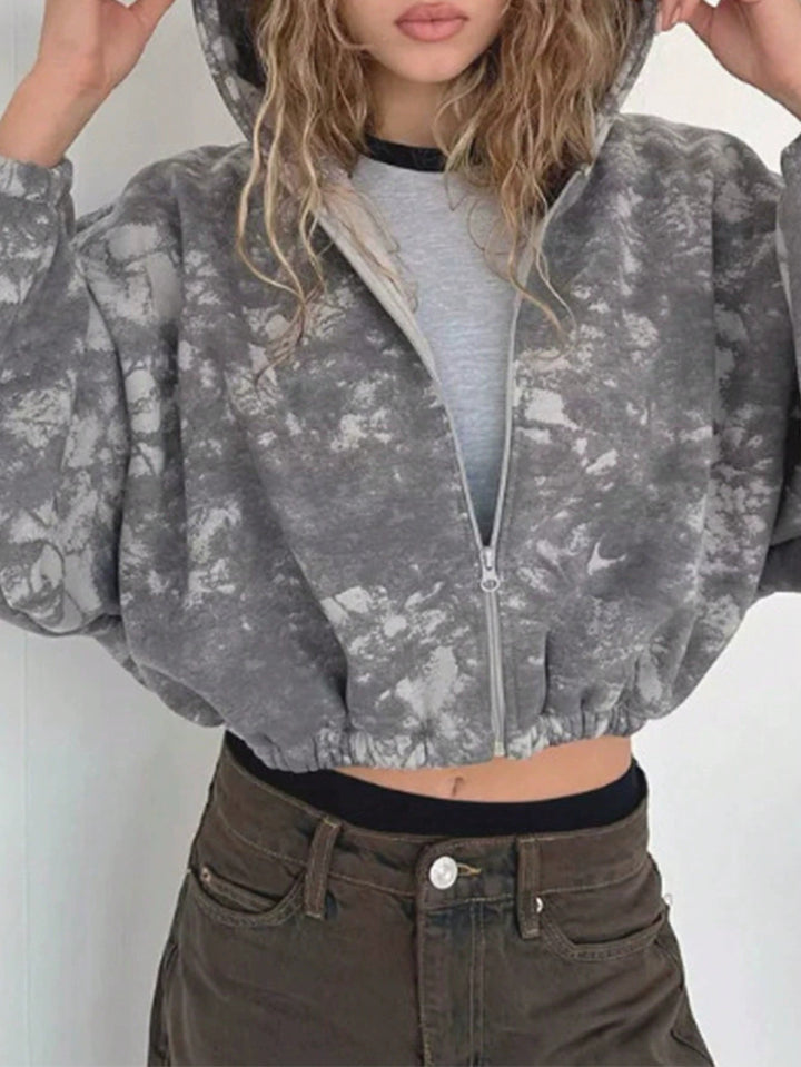 Damer mode crop hoodiejacka Mirla-Eva Jonsson