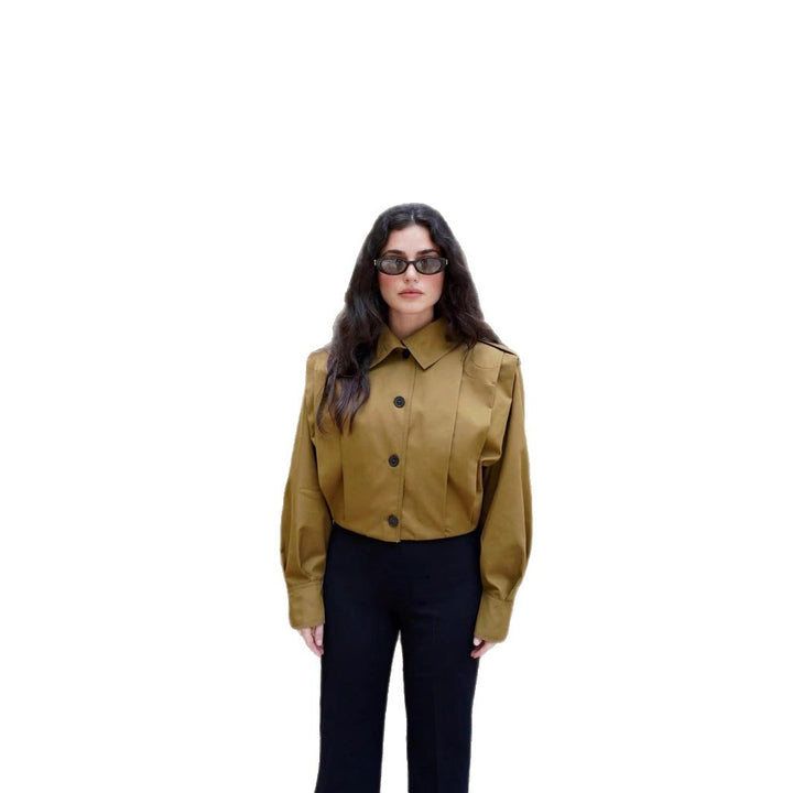 Damer mode cropped jacka med avslappnad passform Mirla-Eva Jonsson