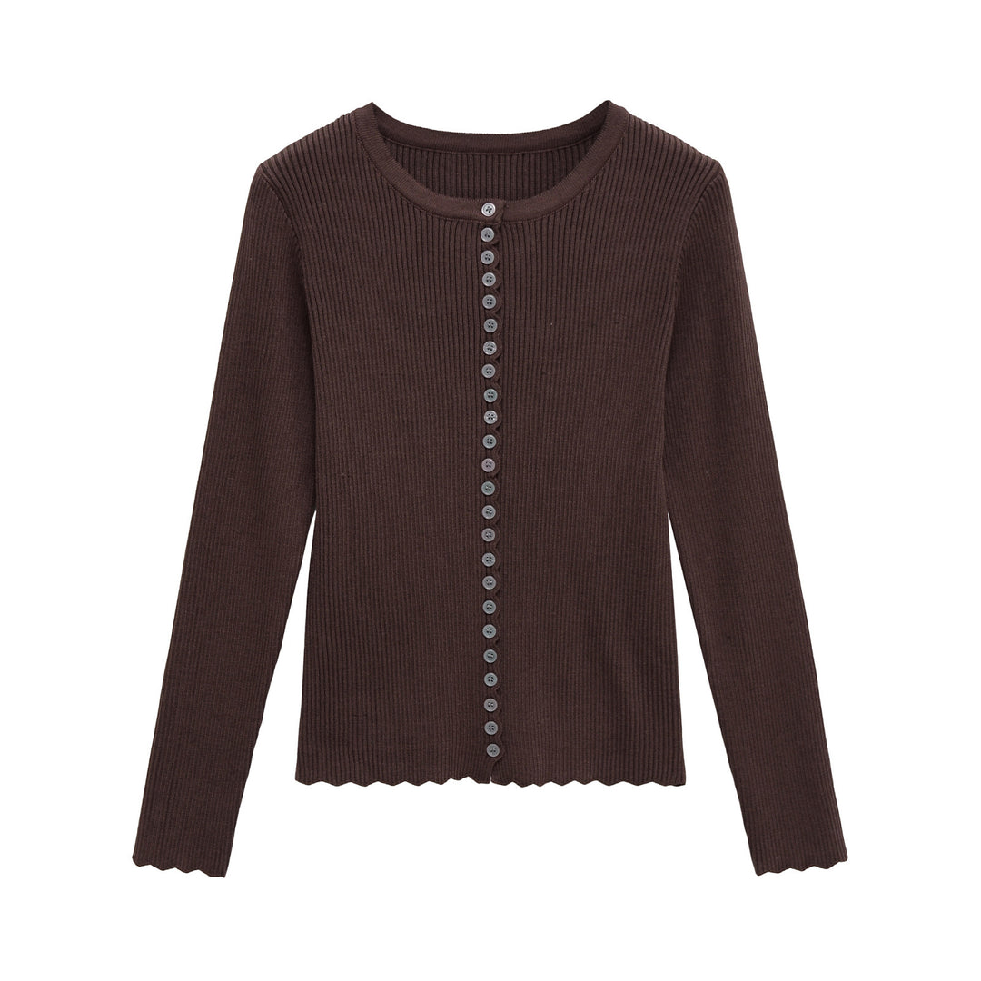 Damer mode cropped sweattröja med knappr detaljer Mirla-Eva Jonsson