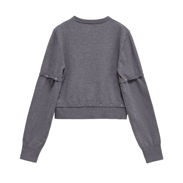 Damer mode cropped sweattröja med knappr detaljer Mirla-Eva Jonsson