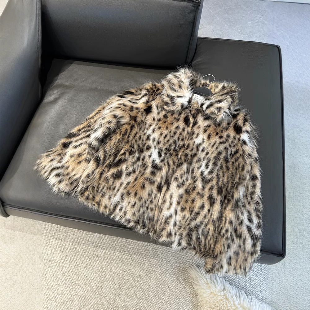 Damer mode konstpälsjacka med udda leopardmönster Mirla-Eva Jonsson