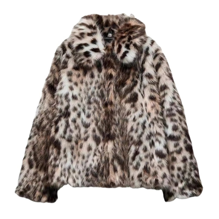 Damer mode konstpälsjacka med udda leopardmönster Mirla-Eva Jonsson