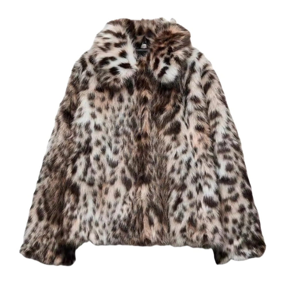 Damer mode konstpälsjacka med udda leopardmönster Mirla-Eva Jonsson