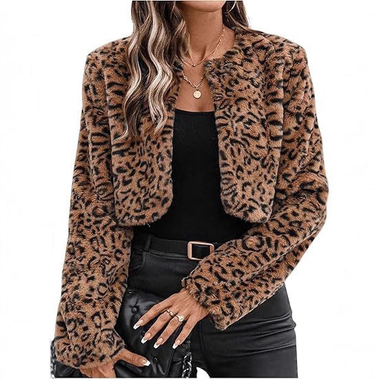 Damer mode leopardmönster fleecejacka Mirla-Eva Jonsson