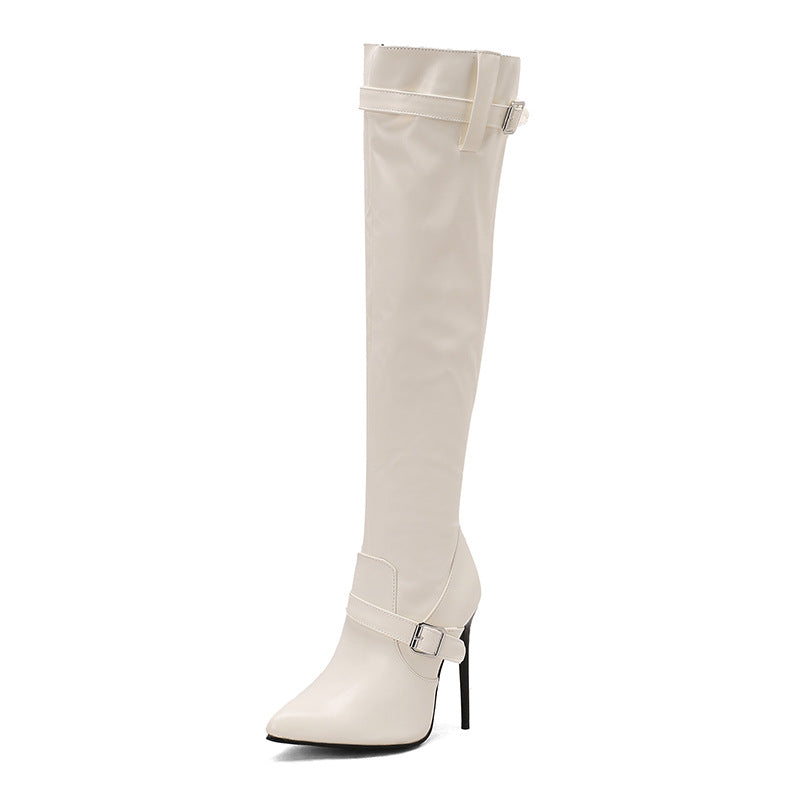 Damer mode over-knee stövlar med klackdesign Mirla-Eva Jonsson