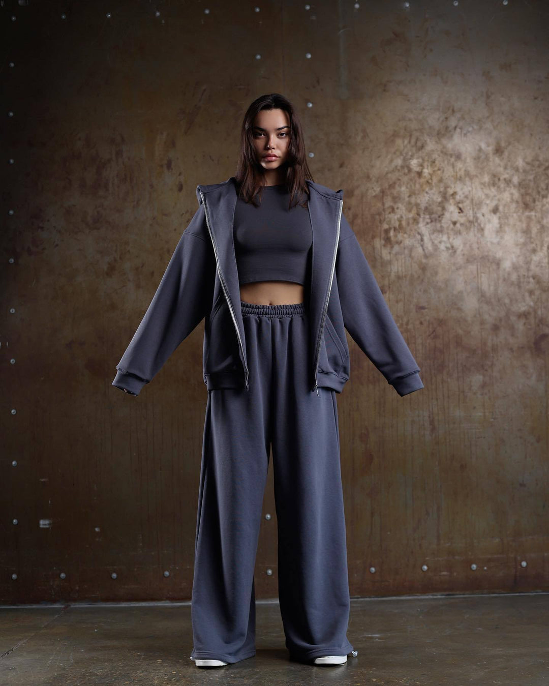 Damer mode sportkläder-set med oversized jacka och lös passform Mirla-Eva Jonsson