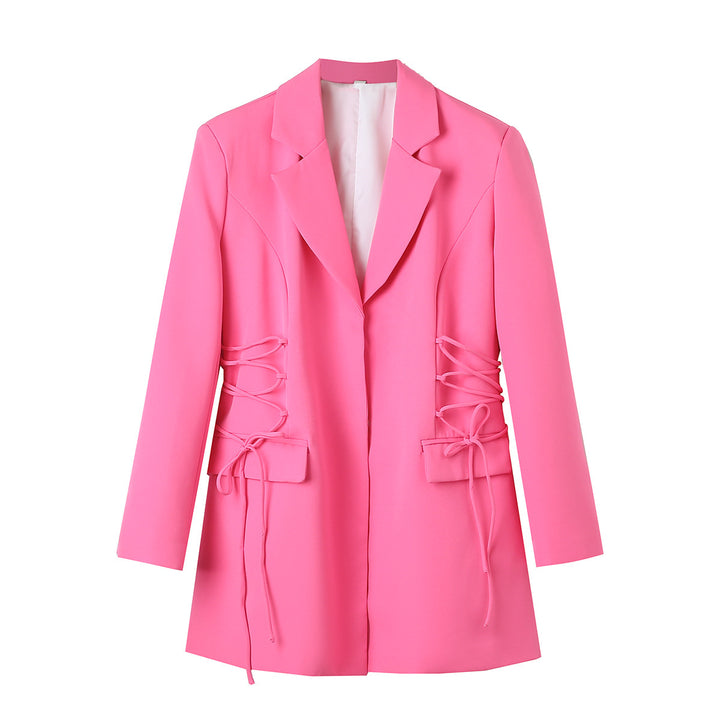 Damer modeblazer med raffinerade snördetaljer och praktiska fickor Mirla-Eva Jonsson