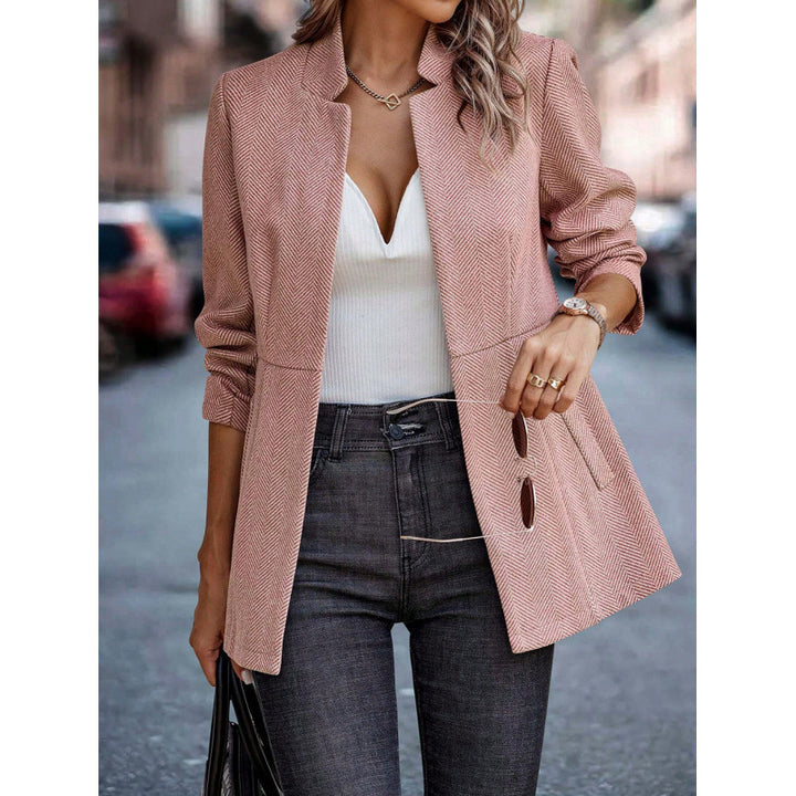 Damer moded quiltad blazer med avslappnad passform och elegant krageform Mirla-Eva Jonsson