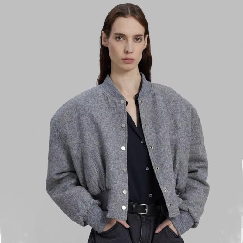 Damer modemedveten oversized jacka gjord av ullblandning Mirla-Eva Jonsson