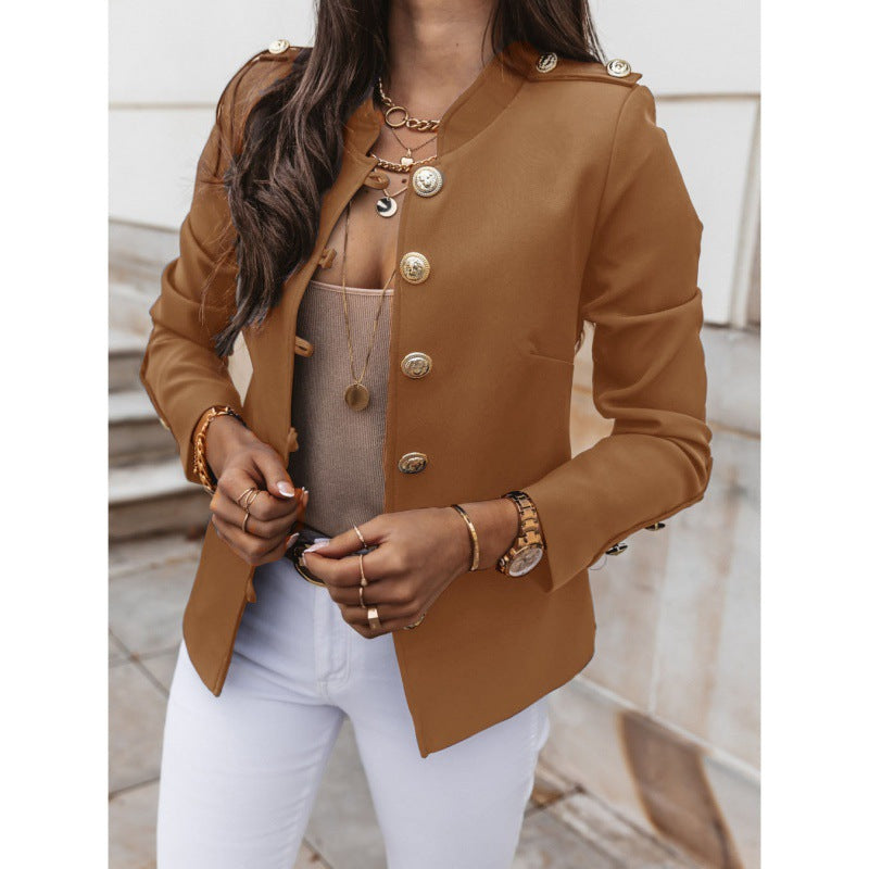 Damer moderiktig blazer med knapppyserade detaljer Eva Jonsson-Eva Jonsson