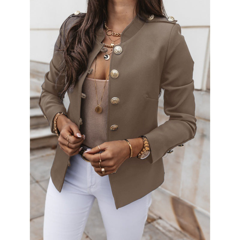 Damer moderiktig blazer med knapppyserade detaljer Eva Jonsson-Eva Jonsson