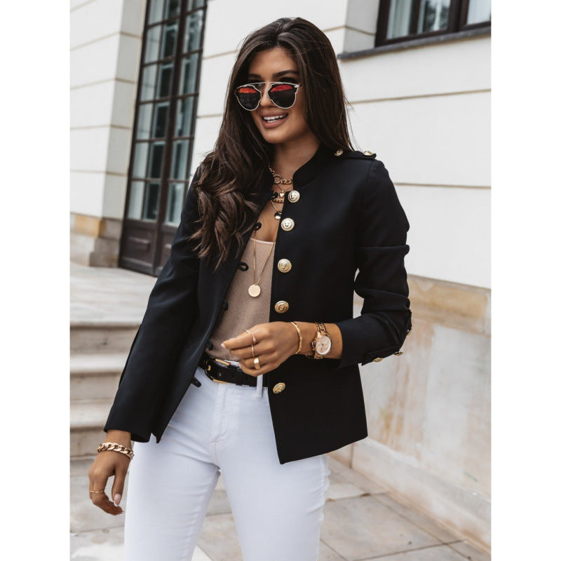Damer moderiktig blazer med knapppyserade detaljer Eva Jonsson-Eva Jonsson