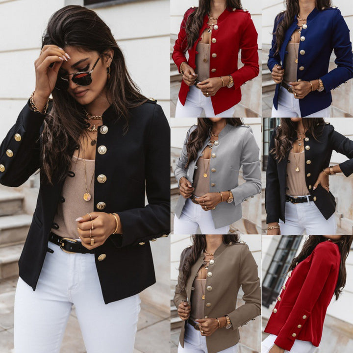 Damer moderiktig blazer med knapppyserade detaljer Eva Jonsson-Eva Jonsson