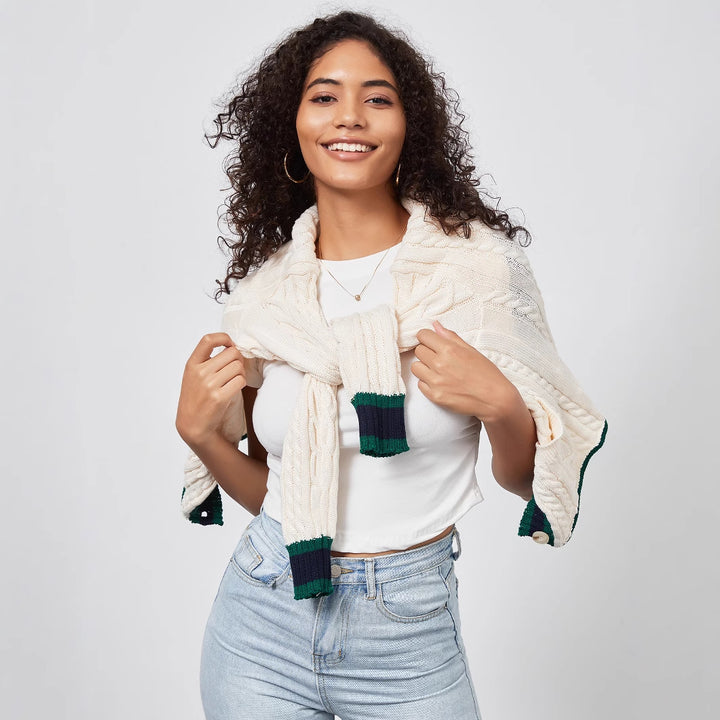 Damer moderiktig cardigan med accentuerade detaljer Mirla-Eva Jonsson