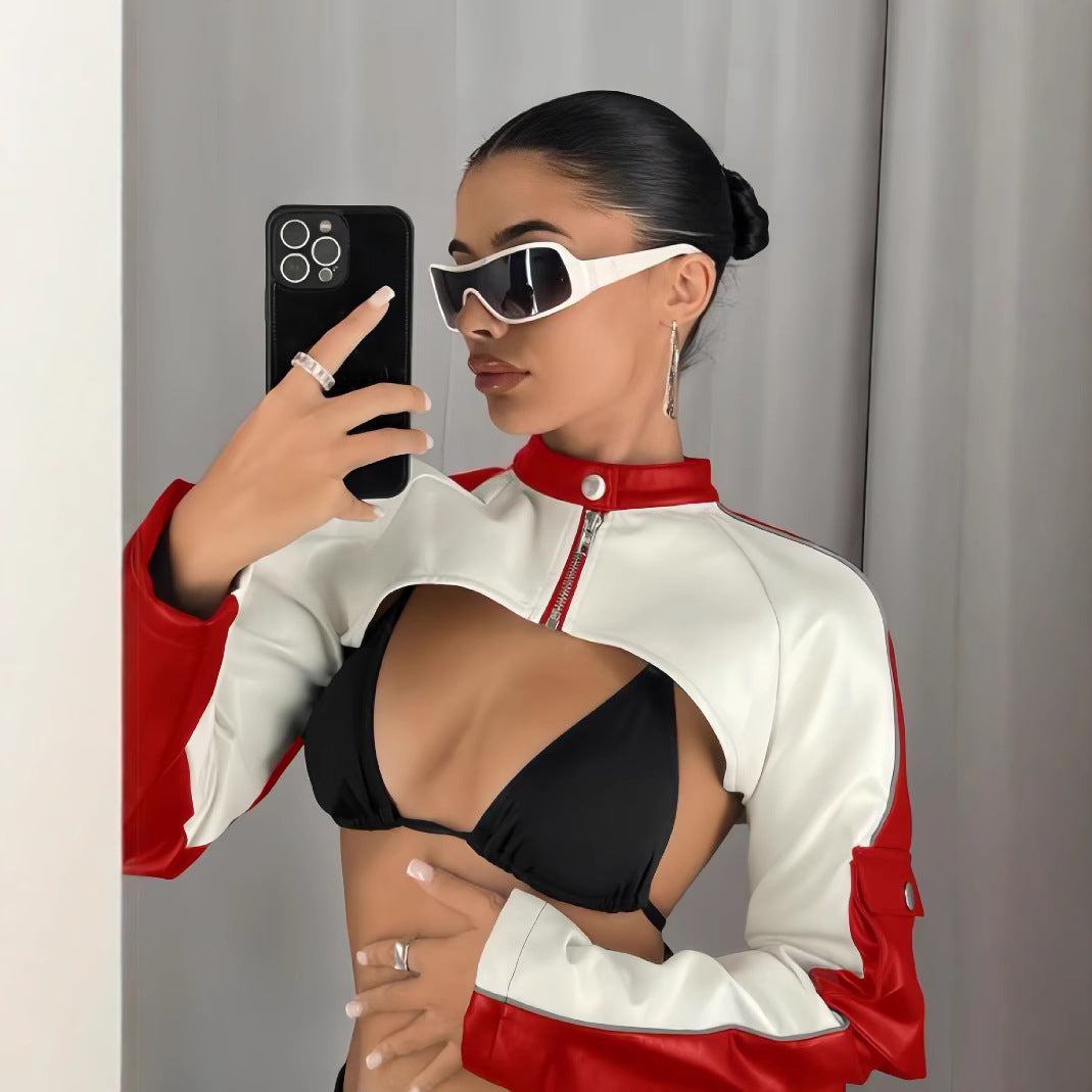 Damer moderiktig cropped jacka Mirla-Eva Jonsson