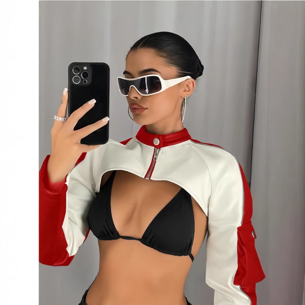 Damer moderiktig cropped jacka Mirla-Eva Jonsson