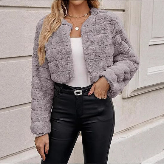 Damer moderiktig leopardpälskappa Mirla-Eva Jonsson