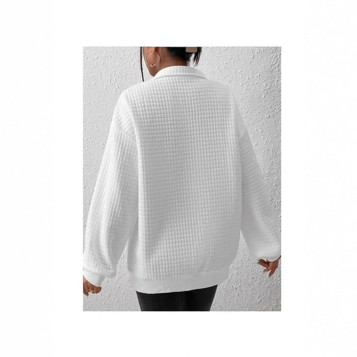 Damer moderiktig sweatpullover med ståkrage Mirla-Eva Jonsson
