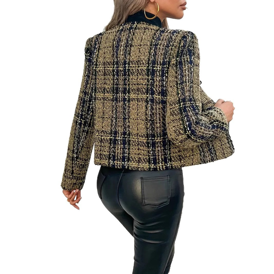 Damer moderiktig tweedjacka med strukturerad design och eleganta knapppdetaljer Mirla-Eva Jonsson