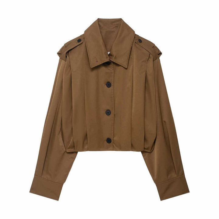 Damer moderiktiga cropped övergångjacka med strukturerade ärmar Mirla-Eva Jonsson