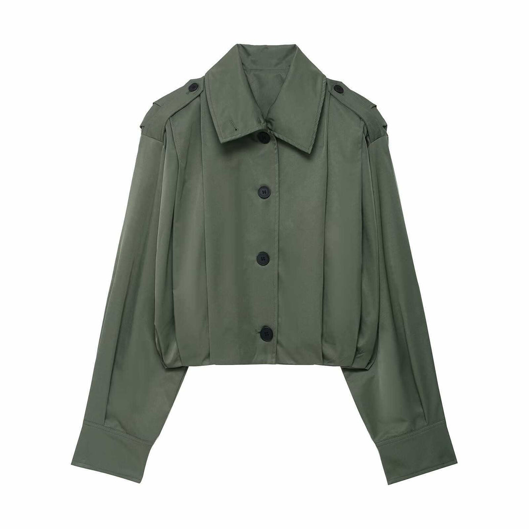 Damer moderiktiga cropped övergångjacka med strukturerade ärmar Mirla-Eva Jonsson