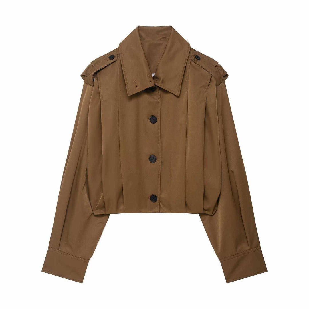 Damer moderiktiga cropped övergångjacka med strukturerade ärmar Mirla-Eva Jonsson