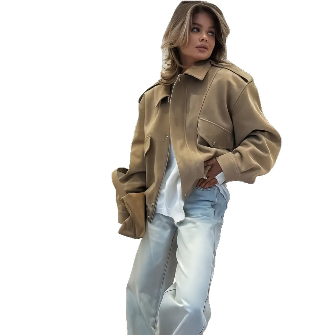 Damer moderiktigt Oversized-jacka med avslappnad passform och praktiska fickor Mirla-Eva Jonsson