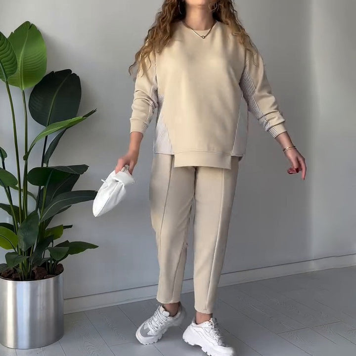 Damer moderiktigt och avslappnat fritids-hoodie-set Eva Jonsson-Eva Jonsson
