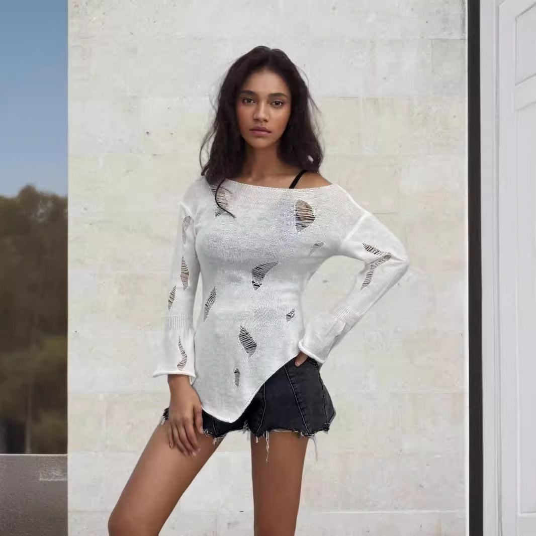 Damer moderiktigt plagg med strukturerade cut-outs och ärmar i boller-look Eva Jonsson-Eva Jonsson