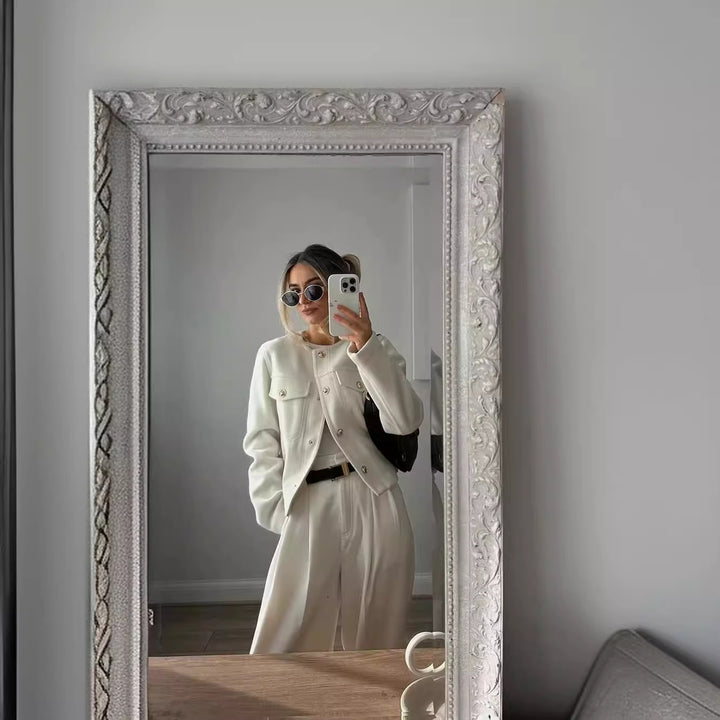 Damer modern jacka av mjuka material med strukturerad design Mirla-Eva Jonsson