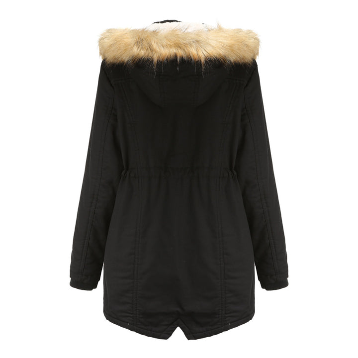 Damer modern parkas med avtagbar fuskpälskrage och sidofickor Eva Jonsson-Eva Jonsson