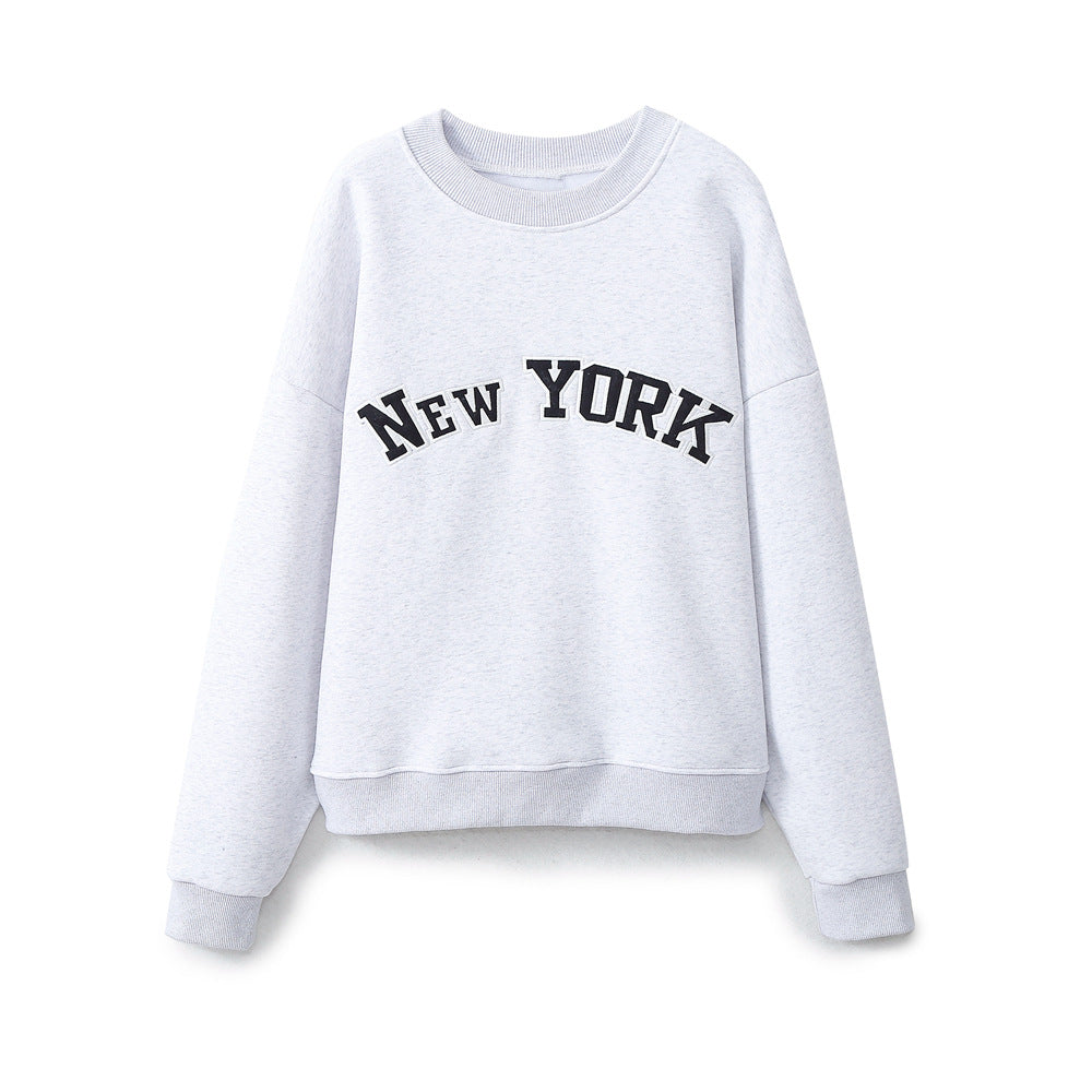Damer modern sweatshirt med utstickande tryck Mirla-Eva Jonsson