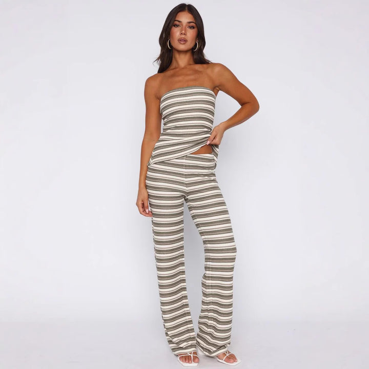 Damer modern topp i randig look Eva Jonsson-Eva Jonsson