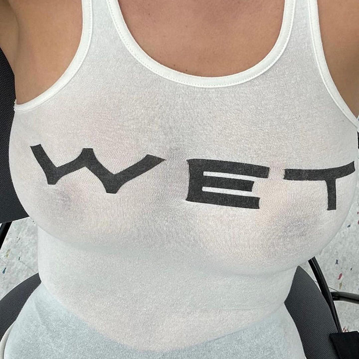 Damer modernt Cropped Top med iögonfallande text Mirla-Eva Jonsson