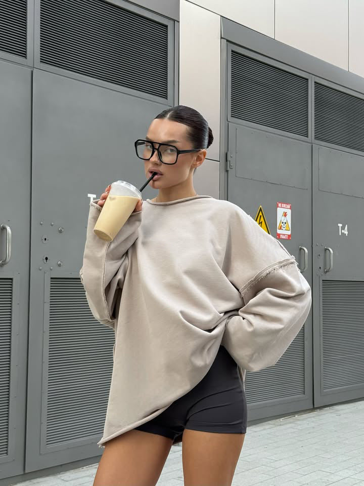 Damer modernt och avslappnat sweatshirt Eva Jonsson-Eva Jonsson