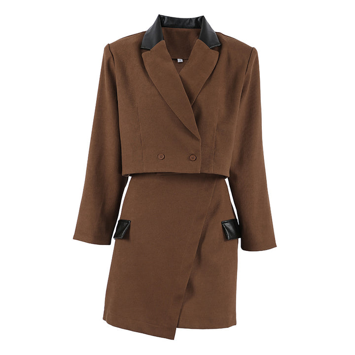 Damer modet blazer-klänning med eleganta fickor och figursydd skärning Mirla-Eva Jonsson