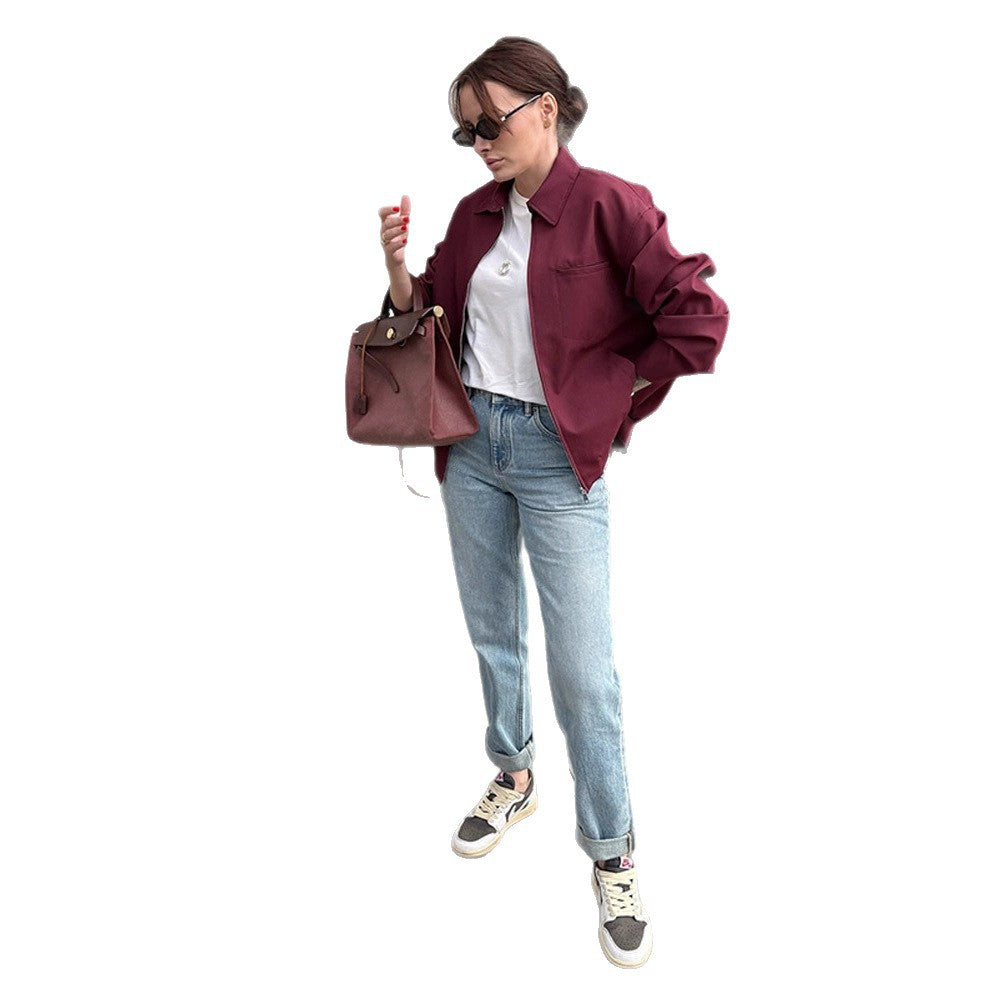 Damer modetisk oversized-jacka med praktisk dragkedja Mirla-Eva Jonsson