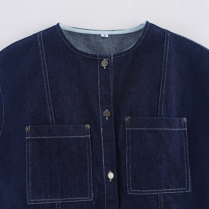 Damer modetrend Denim-väst med praktiska fickor Mirla-Eva Jonsson