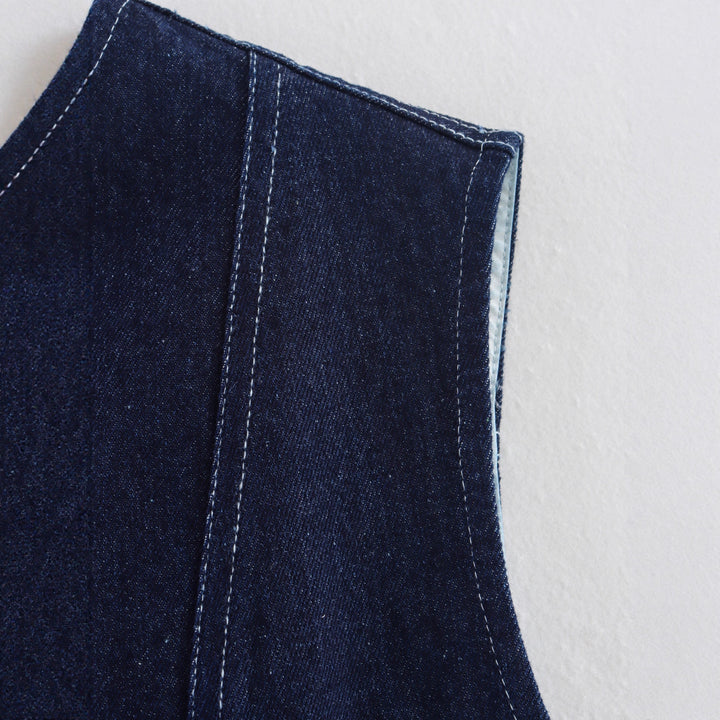 Damer modetrend Denim-väst med praktiska fickor Mirla-Eva Jonsson