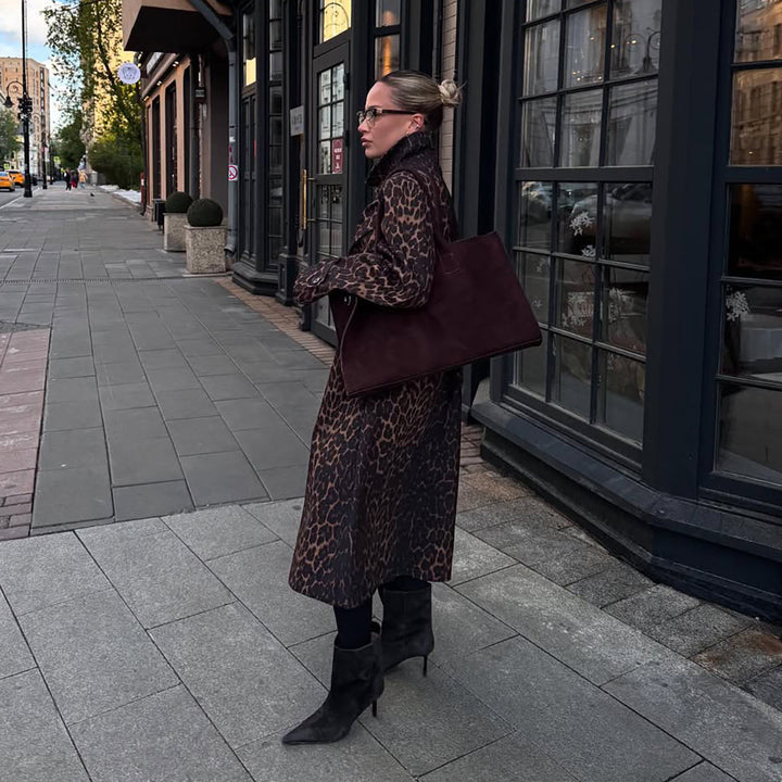 Damer modetrend djurtryck trenchcoat Mirla-Eva Jonsson