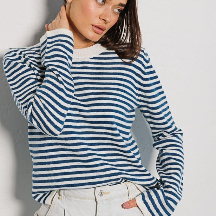 Damer modetrend randig tröja Mirla-Eva Jonsson