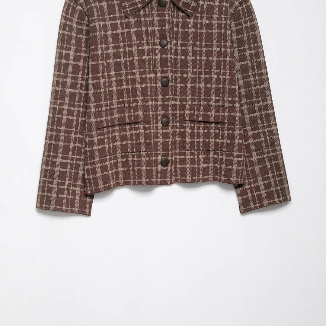 Damer modetröja Karojacka Eva Jonsson-Eva Jonsson