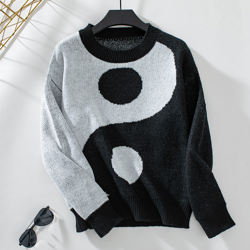 Damer modetröja med Yin-Yang-motiv Mirla-Eva Jonsson