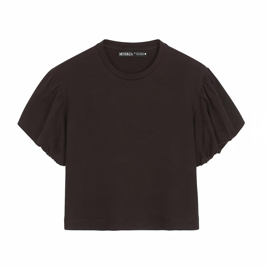 Damer modig Crop-Top med voluminösa puffärmar Mirla-Eva Jonsson