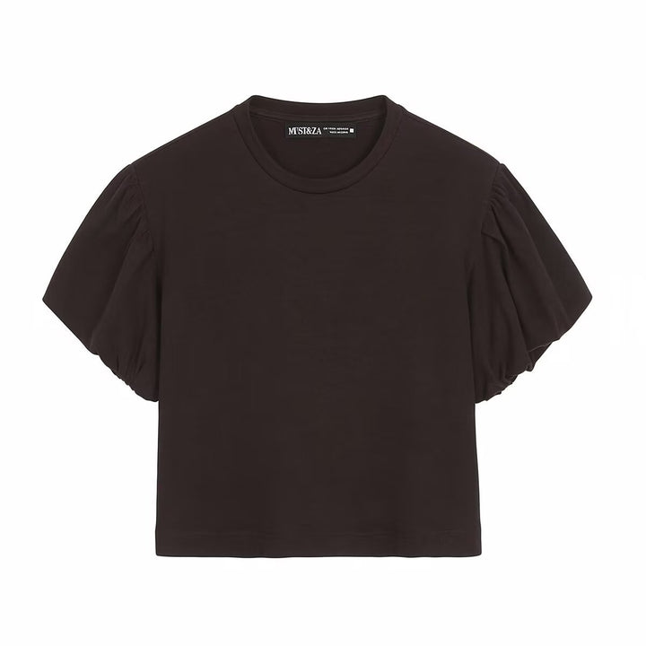 Damer modig Crop-Top med voluminösa puffärmar Mirla-Eva Jonsson