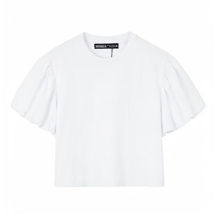 Damer modig Crop-Top med voluminösa puffärmar Mirla-Eva Jonsson